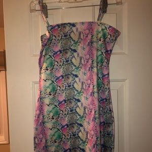 Snake skin print dress